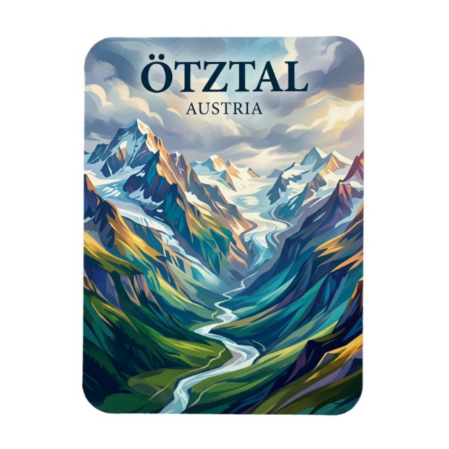 Magnet Flexible Ötztal Autriche (Vertical)