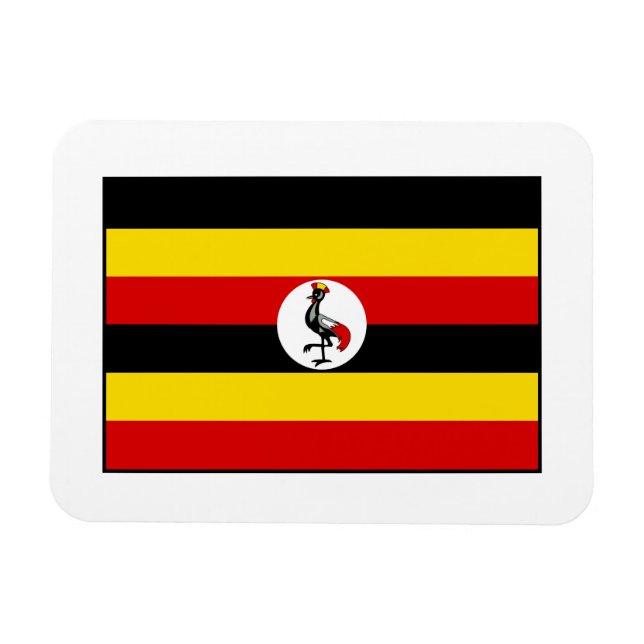 Magnet Flexible Ouganda - Drapeau ougandais (Horizontal)