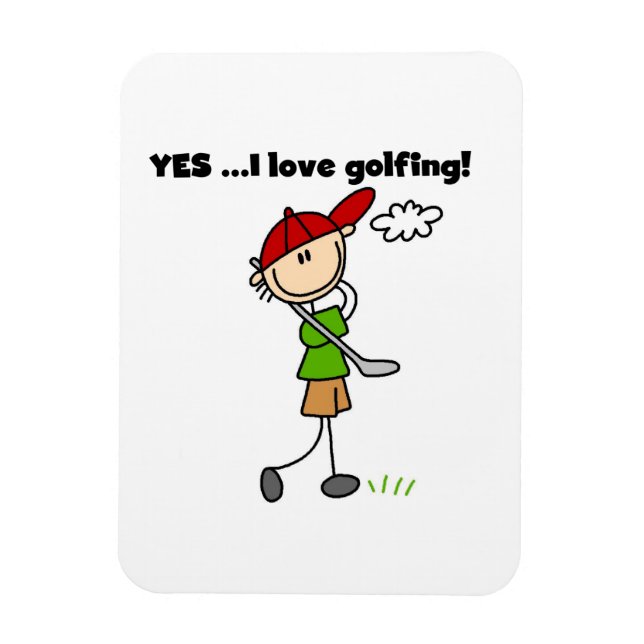 Magnet Flexible Oui j'adore le golf (Vertical)