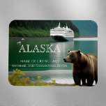 Magnet Flexible Ours de croisière de l'Alaska personnalisé<br><div class="desc">Cette conception peut être personnalisée dans la zone fournie en modifiant la photo et/ou le texte. Vous pouvez également le customiser en cliquant sur Personnaliser ce Modèle, puis en choisissant l'option cliquer pour customiser et supprimer ou modifier la couleur de l'arrière - plan, ajouter du texte, modifier la couleur ou...</div>