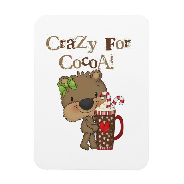 Magnet Flexible Ours de fille fou pour le cacao (Vertical)