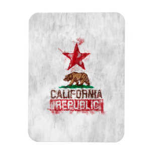 Magnet Flexible Ours drapeau de la République de Californie à la d