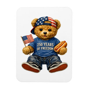 Magnet Flexible Ours en peluche 250 ans de liberté