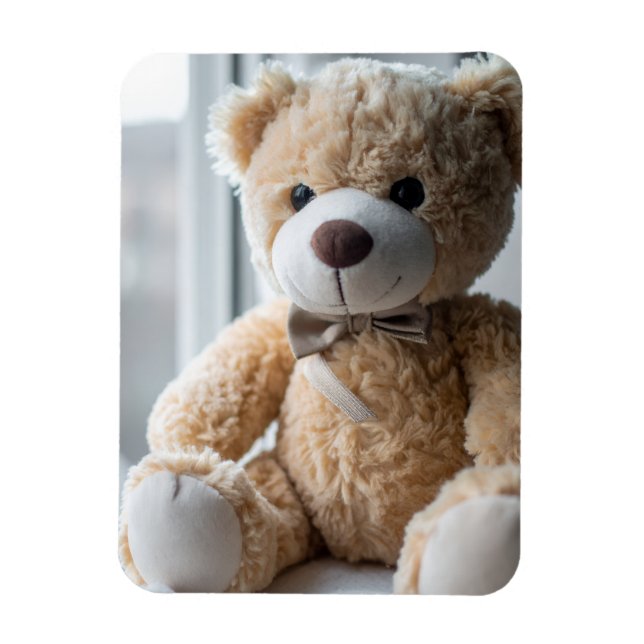 Magnet Flexible Ours en peluche assis confortablement (Vertical)