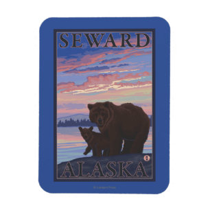 Magnet Flexible Ours et CUB - Seward, Alaska