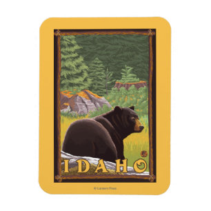 Magnet Flexible Ours noir en forêt - Idaho