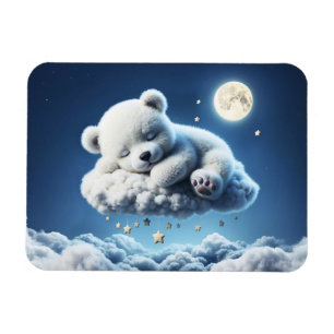 Magnet Flexible Ours nuages dormir lune rêve animal