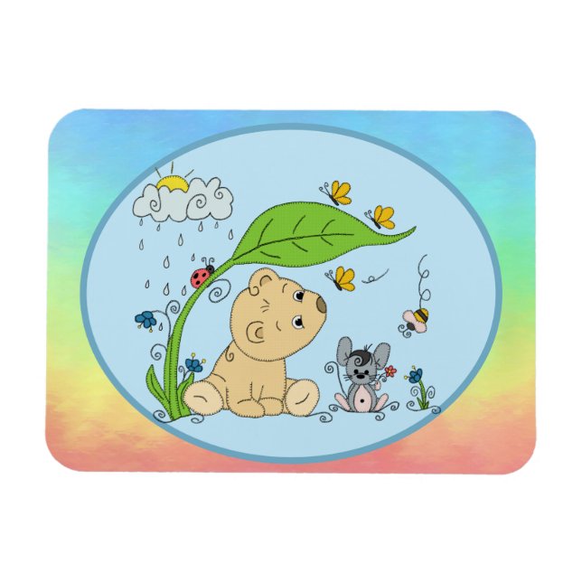 Magnet Flexible Ours sous la pluie (Horizontal)