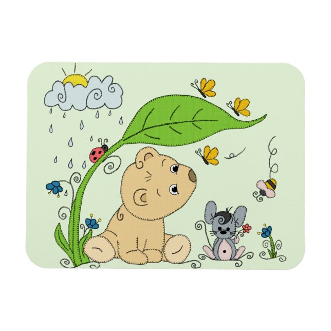 Magnet Flexible Ours sous la pluie (Horizontal)