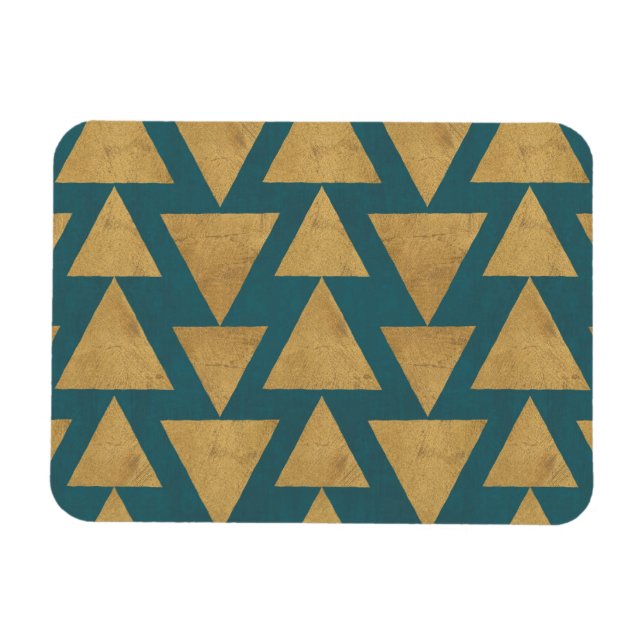 Magnet Flexible Outdoor | Gold & Dark Teal Pattern (Horizontal)