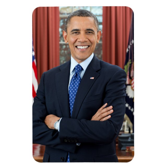 Magnet Flexible Oval Office Portrait, Obama Barack Président des É (Vertical)