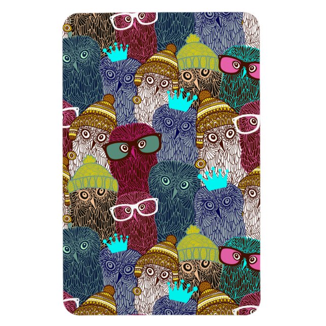 Magnet Flexible Owl in crown (Vertical)