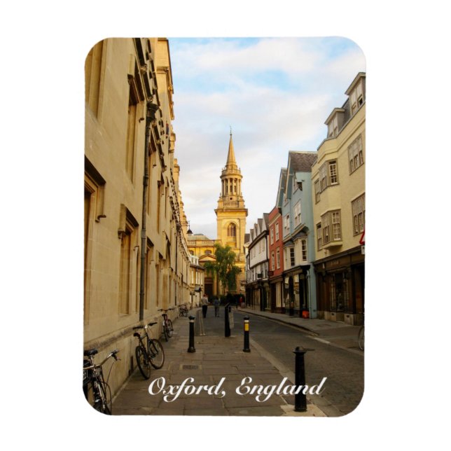 Magnet Flexible Oxford England Lincoln College Library Vue de rue (Vertical)