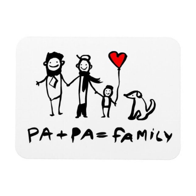 Magnet Flexible Pa + Pa = Famille (Horizontal)