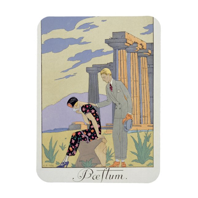 Magnet Flexible Paestum, 1924 (tirage pochoir) (Vertical)
