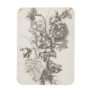 Magnet Flexible Page titre avec un bouquet des pivoines 3