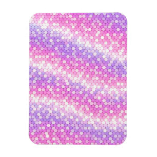 Magnet Flexible Paillettes rose et mauve Bling