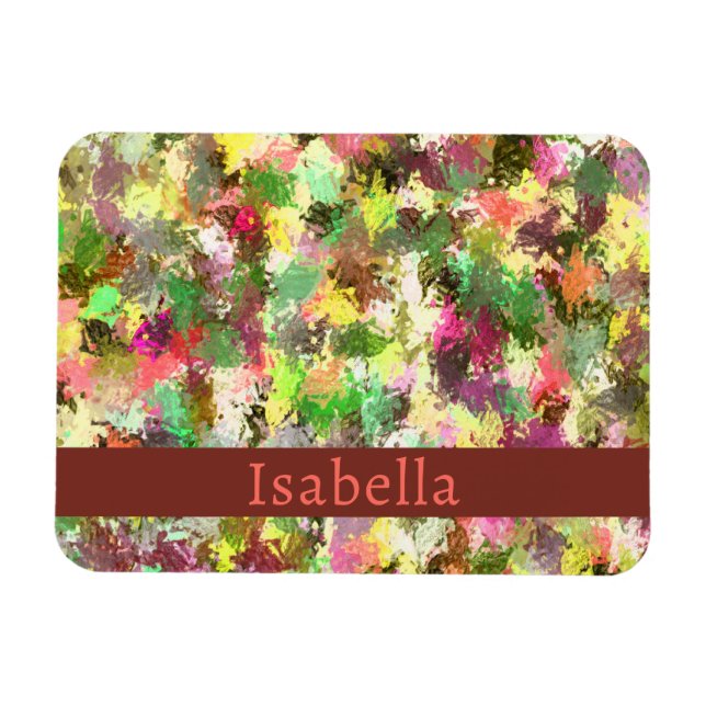 Magnet Flexible Paint Splatter Automne Couleur Feuilles Abstraits (Horizontal)