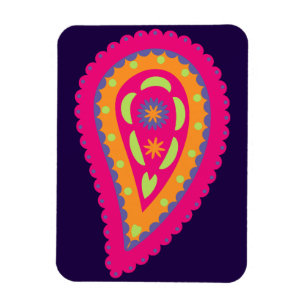 Magnet Flexible Paisley coloré