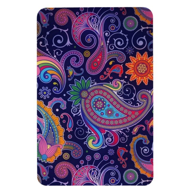 Magnet Flexible Paisley violet rose (Vertical)
