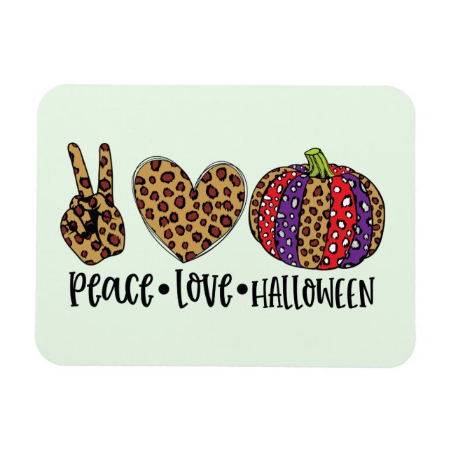 Magnet Flexible Paix - Amour - Halloween (Horizontal)