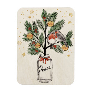 Magnet Flexible Paix de perruches de Noël