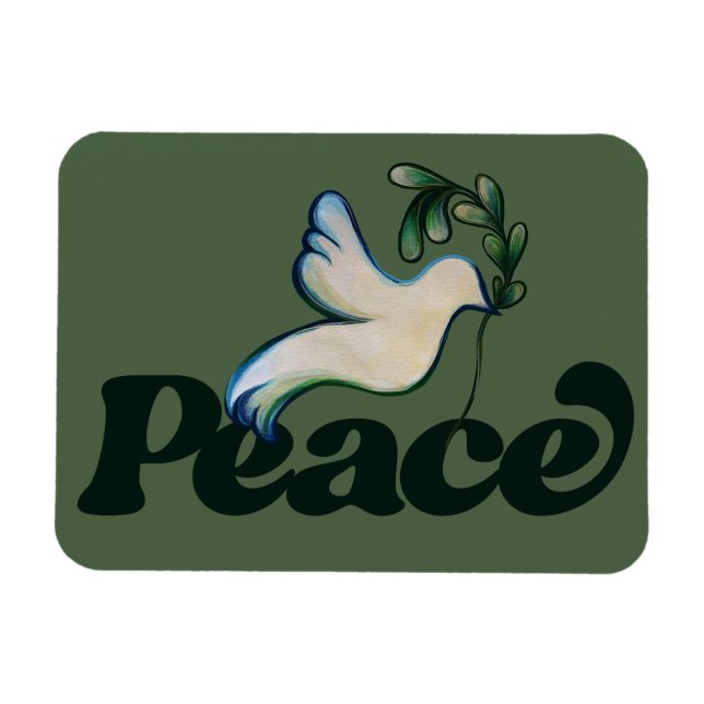 Magnet Flexible Paix sur Terre Conception du monde pacifique (Horizontal)