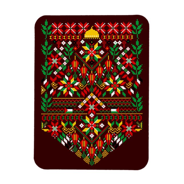 Magnet Flexible Palestine Tatreez Broderie traditionnelle (Vertical)