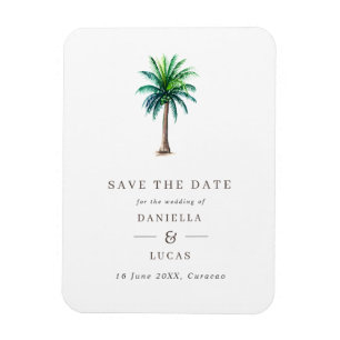 Magnet Flexible Palm Tree Destination Wedding Enregistrer la date
