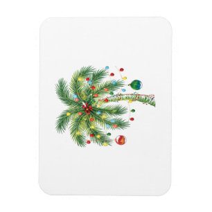Magnet Flexible Palmier de Noël tropical avec lumières et ornam