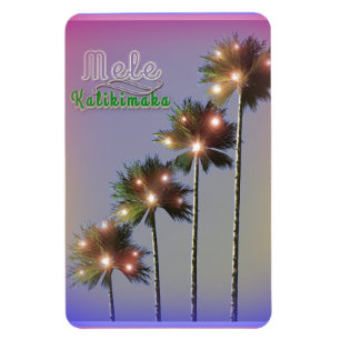 Magnet Flexible Palmiers Avec Lumières Mele Kalikimaka