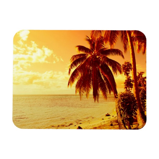 Magnet Flexible Palmiers tropicaux à aimant rectangulaire couché d (Horizontal)