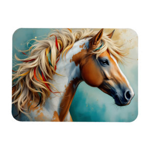 Magnet Flexible Palomino Peinture Mustang Portrait