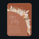 Magnet Flexible Pampas moderne herbe anniversaire terre cuite aima<br><div class="desc">Pampas moderne herbe d'anniversaire terre cuite conception d'invitation fête.</div>