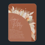 Magnet Flexible Pampas moderne herbe anniversaire terre cuite aima<br><div class="desc">Pampas moderne herbe d'anniversaire terre cuite conception d'invitation fête.</div>