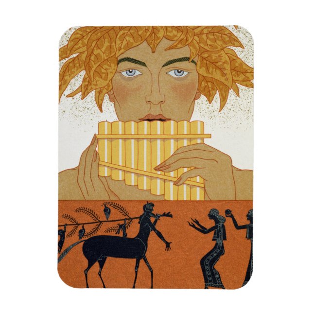 Magnet Flexible Pan Piper, illustration de "Les Mythes" par Paul (Vertical)