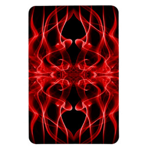 Magnet Flexible Panaches de Fumée Rouge sur Fond Noir