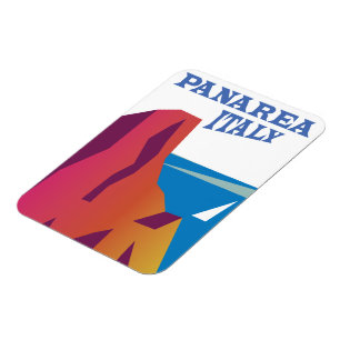 Magnet Flexible Panarea Italy vintage sailing travel poster