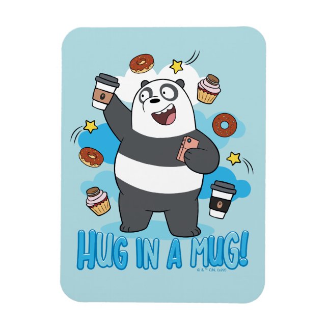 Magnet Flexible Panda Bear - Hug in a Mug! (Vertical)