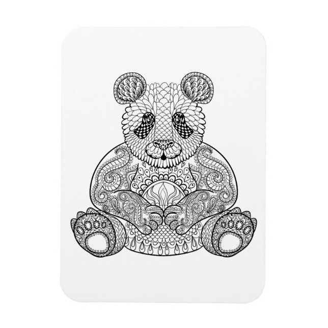 Magnet Flexible Panda tribal inspiré (Vertical)
