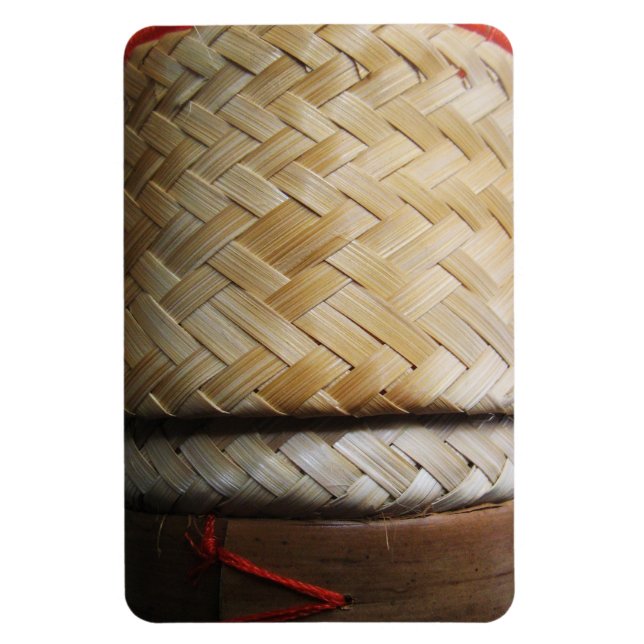 Magnet Flexible Panier en bambou de riz Kratip Thai Lao Isan (Vertical)