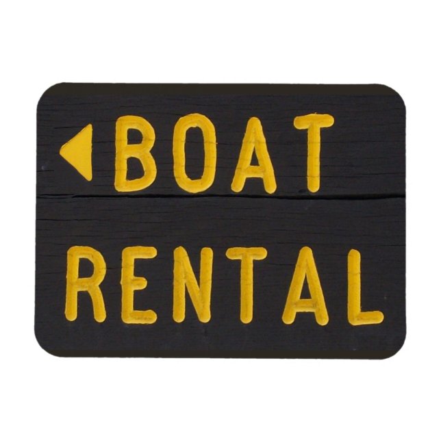 Magnet Flexible Panneau Bois sculpté de location de bateau (Horizontal)
