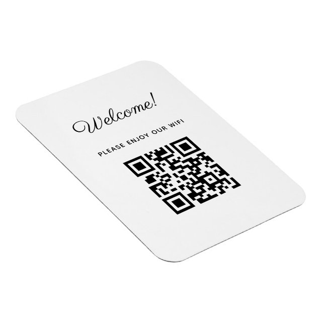 Magnet Flexible Panneau de bienvenue WIFI avec code QR  (Côté Droit)