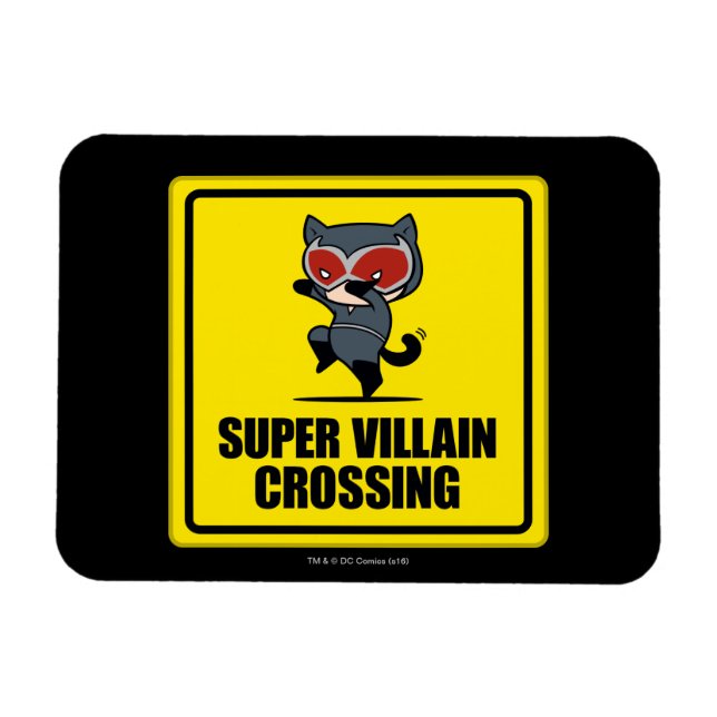 Magnet Flexible Panneau de croisement Chibi Catwoman Super Villain (Horizontal)