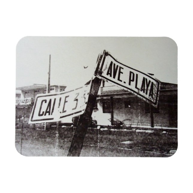 Magnet Flexible Panneau de rue noir et blanc (Horizontal)