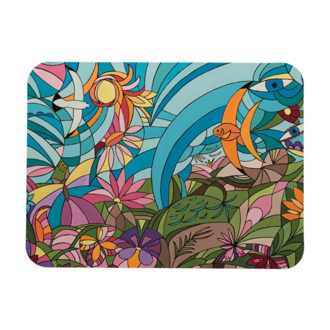 Magnet Flexible Panneau décoratif vie tropicale (Horizontal)