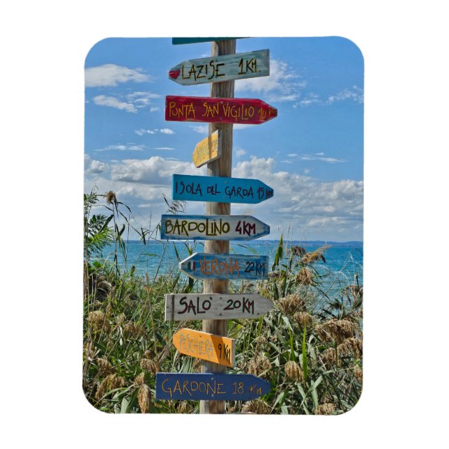 Magnet Flexible Panneau d'orientation du lac de Garde vue frigo ai (Vertical)