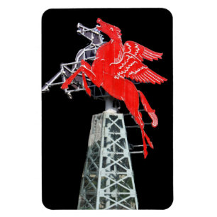 Magnet Flexible Panneau Neon du centre-ville de Dallas Pegasus