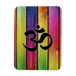 Magnet Flexible Panneau Om sur bois multicolore