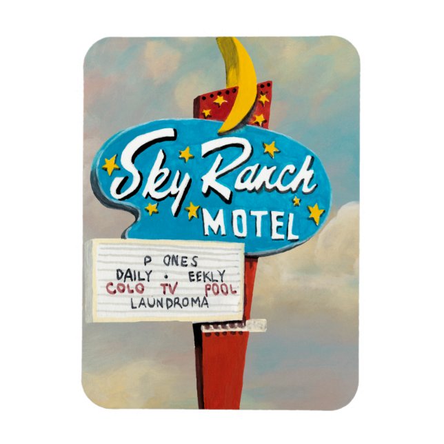 Magnet Flexible Panneau Sky Ranch Motel (Vertical)